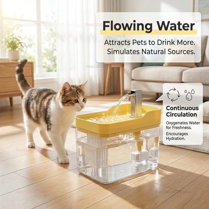 Fontaine a Eau Automatique pour chat- Eau Fraiche en Continu