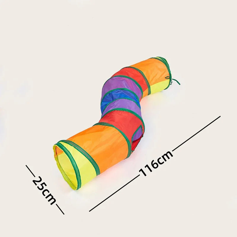 Tunnel Interactive Pliable pour chat- Jeu d'Exploration et d'Aventure