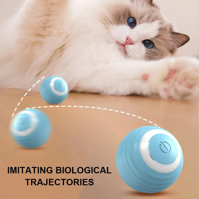 Balle Interactive Automatique pour Chat — Jouet Intelligent Rechargeable